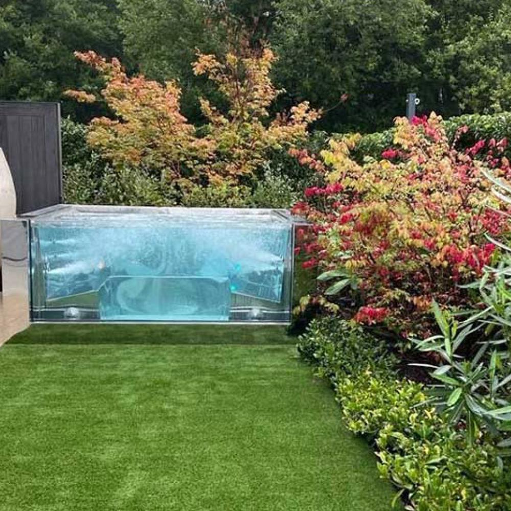 Window Fronted Stainless Steel Hot Tub SpaFlo