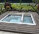 A bespoke hot and cold spa contraspa tub by SpaFlo - custom made to fit a private residential space.